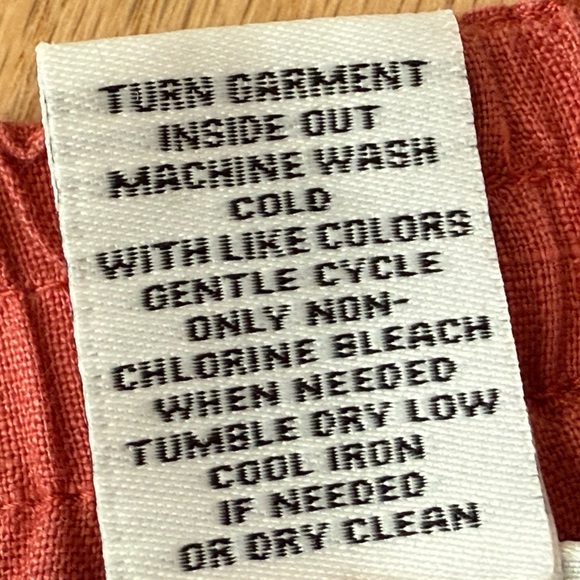 Magaschoni 100% Linen Wide Leg Pull On Pants Elastic Waist Coral Size Large - Picture 3 of 10